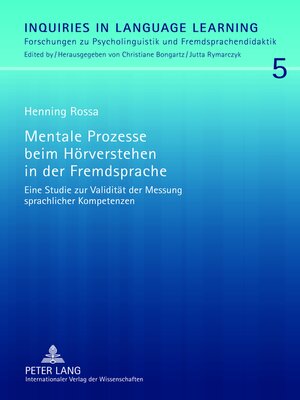 cover image of Mentale Prozesse beim Hörverstehen in der Fremdsprache